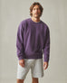 Men's Vintage Wash Relaxed French Terry Crew - Deep Purple